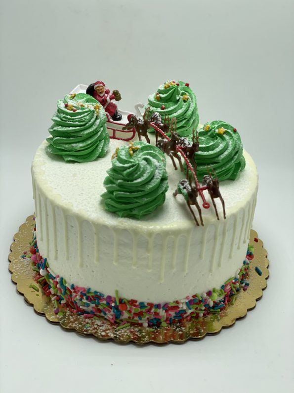 Christmas Santa Sleigh Cake