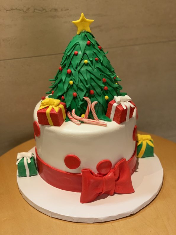 Christmas Tree Presents Cake