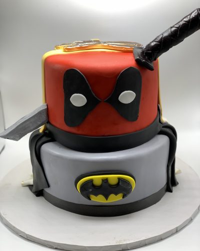 Deadpool And Batman Cake