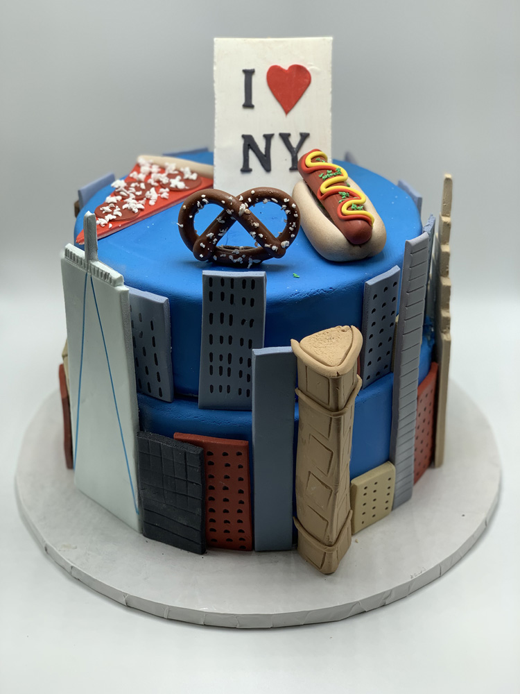 New York skyline fondant cake - B0038 – Circo's Pastry Shop