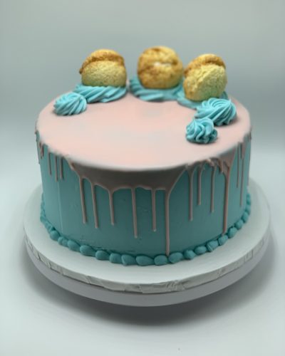 Pink And Turquoise Cake