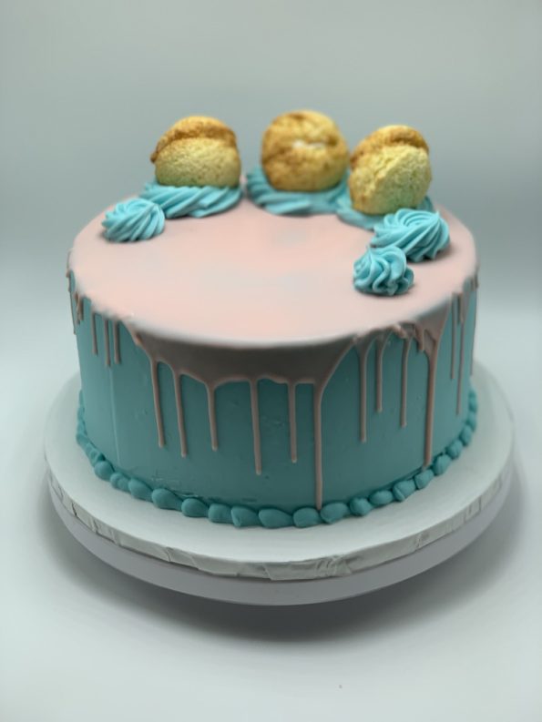 Pink And Turquoise Cake