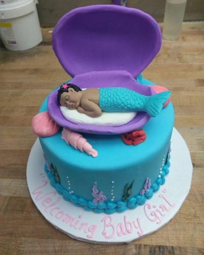 Baby Mermaid Cake