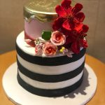 Black Pink Gold Cake