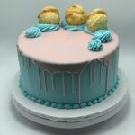 Pink And Turquoise Cake