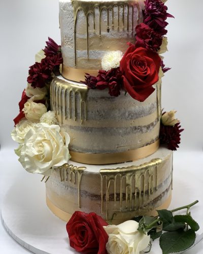 Red And Gold Cake