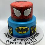 Spiderman Batman Cake