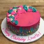 Turquoise And Pink Cake