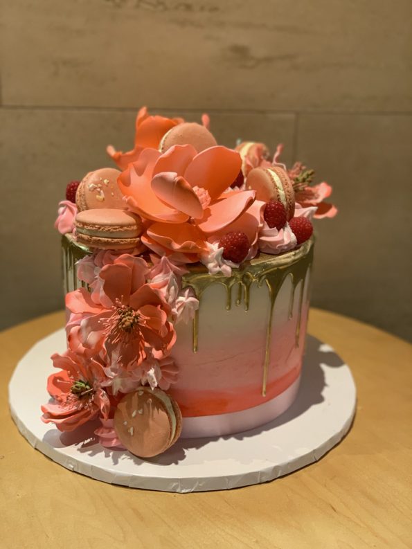 Pink And Gold Cake