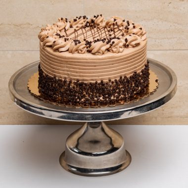 savor the classic flavor of a traditional nutella cake at Mia's Bakery.