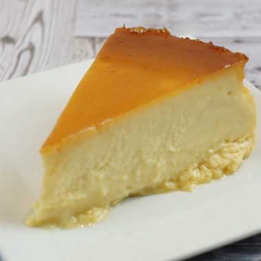 savor the classic flavor of a traditional flan slice at Mia's Bakery.