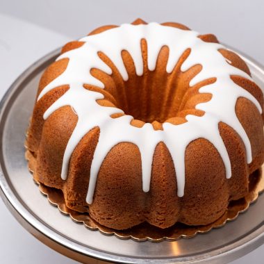 savor the classic flavor of a homemade lemon bundt cake at Mia's Bakery.