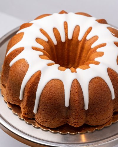 savor the classic flavor of a homemade lemon bundt cake at Mia's Bakery.