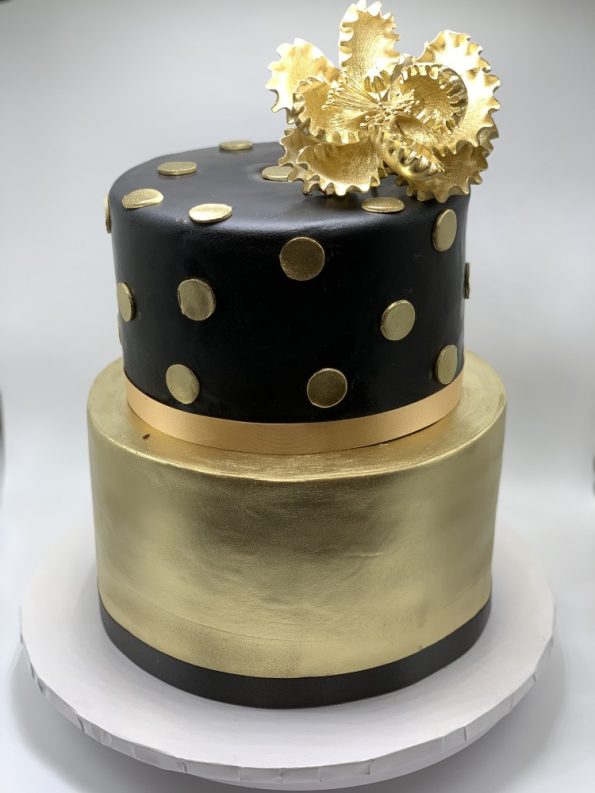 Gold And Black Cake