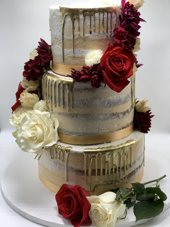 Red And Gold Cake