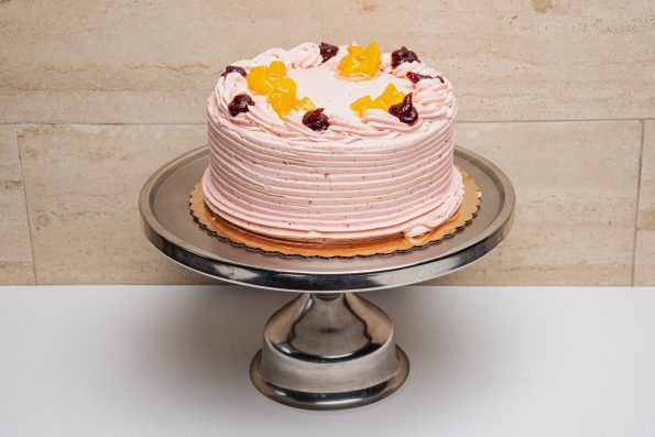 peach raspberry cake